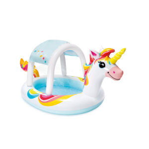 ته لنجی اینتکس - خانه 9 استخر بادی کودک طرح یونیکورن اینتکس کد 58435 - اورجینال